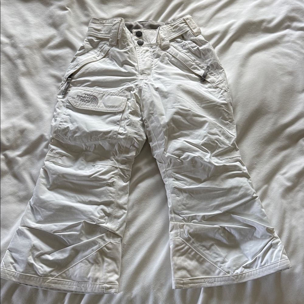 North Face white snow pants.